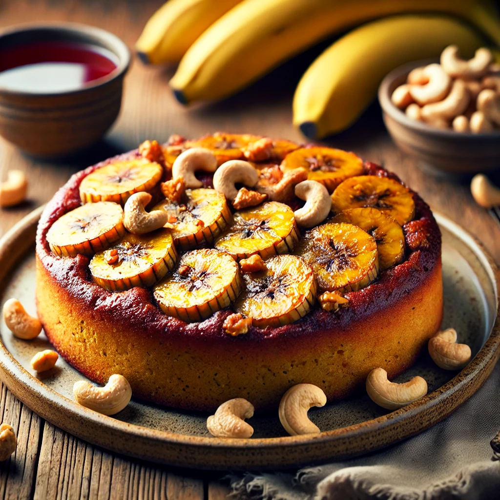 Gateau banane acajou